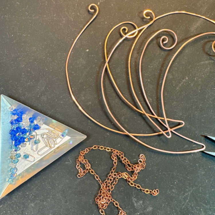 Apr. 11 SAT. 2-5pm Beaded Copper Moon Suncatcher Class