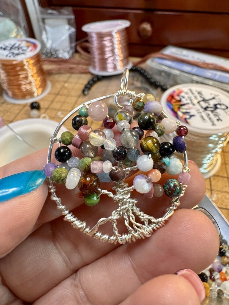 Jun. 6, SAT.  10:30-1pm Gemstone Tree of Life Pendant