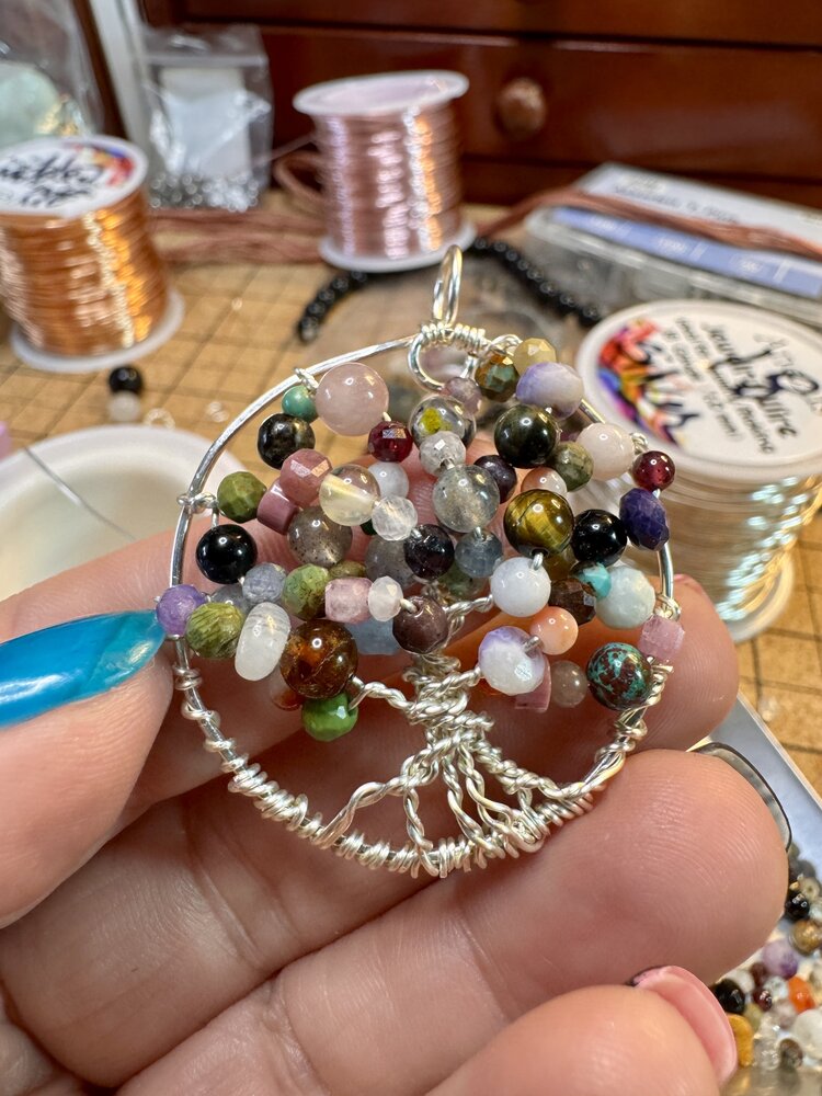 Sep. 16, WED.  5-8pm Gemstone Tree of Life Pendant Class