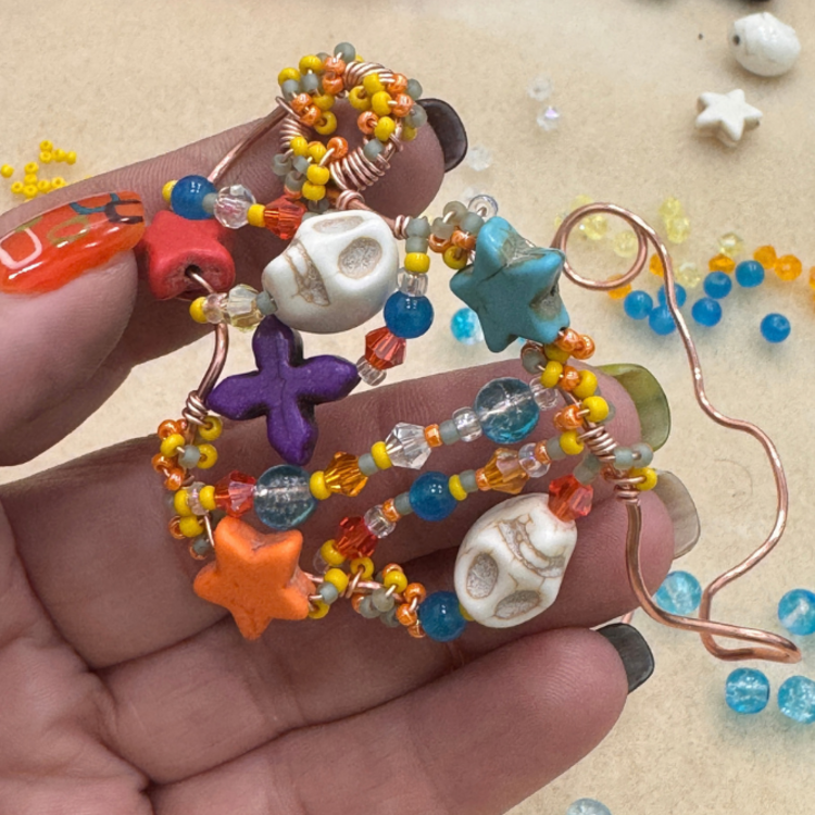 Nov. 1 SUN 10-2pm Día de los Muertos Beaded Cuff Workshop