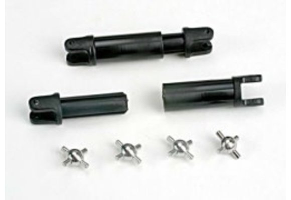Traxxas Half-shafts (internal-splined (2)/external-splined (2))/ metal U-joints (4)
