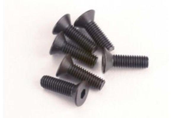 Traxxas  Screws, 3x10mm countersunk machine (6) (hex drive) TRA2551