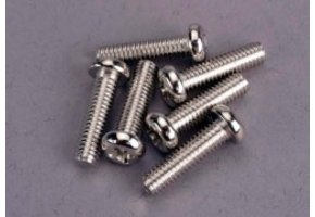 Traxxas Screws, 4x15mm roundhead machine (6) TRA2573