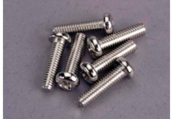Traxxas Screws, 4x15mm roundhead machine (6) TRA2573