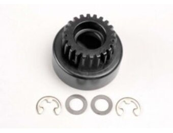 Traxxas Clutch bell, (22-tooth)/ 5x8x0.5mm fiber washer (2)/ 5mm E-clip (requires #4611-ball bearings, 5x11x4mm (2))