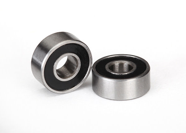 Ball bearings, black rubber sealed (4x10x4mm) (2)  TRA5104A