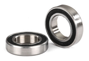 Ball bearings, black rubber sealed (12x21x5mm) (2)  TRA5101A