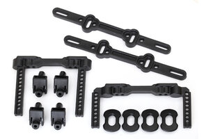 Traxxas Body mounts, front & rear/ body mount posts/ body mount sliders