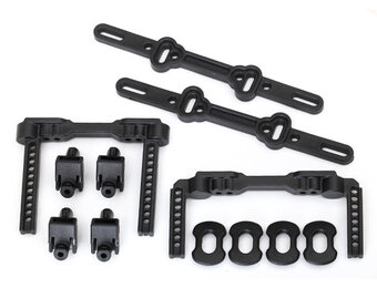 Traxxas Body mounts, front & rear/ body mount posts/ body mount sliders