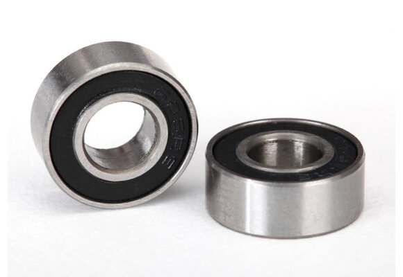 Traxxas Ball bearings, black rubber sealed (6x13x5mm) (2)