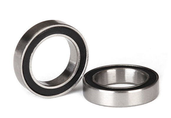 Traxxas Ball bearings, black rubber sealed (12x18x4mm) (2)