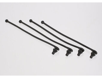 Traxxas Body clip retainer, black (4)