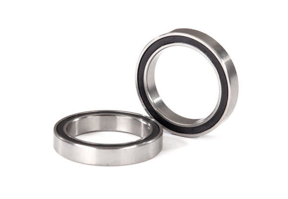 Ball bearings, black rubber sealed (17x23x4mm) (2)  TRA5098A