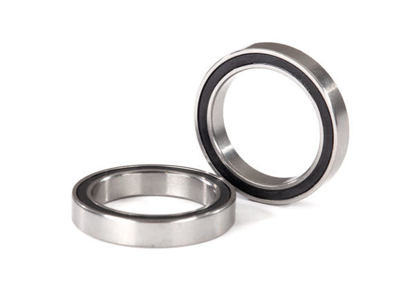 Ball bearings, black rubber sealed (17x23x4mm) (2)  TRA5098A