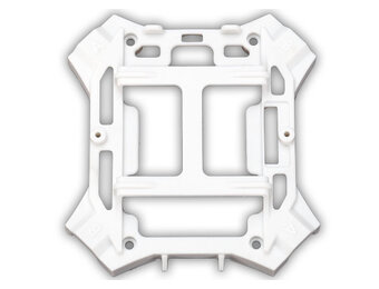 Traxxas Main frame, lower (white) / 1.6x5mm BCS (self-tapping) (4)