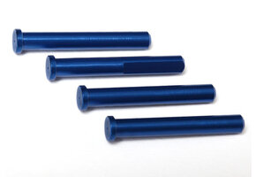 Traxxas Main shaft, 7075-T6 aluminum, blue-anodized (4)/ 1.6x5mm BCS (4)