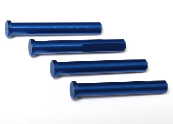 Main shaft, 7075-T6 aluminum, blue-anodized (4)/ 1.6x5mm BCS (4)
