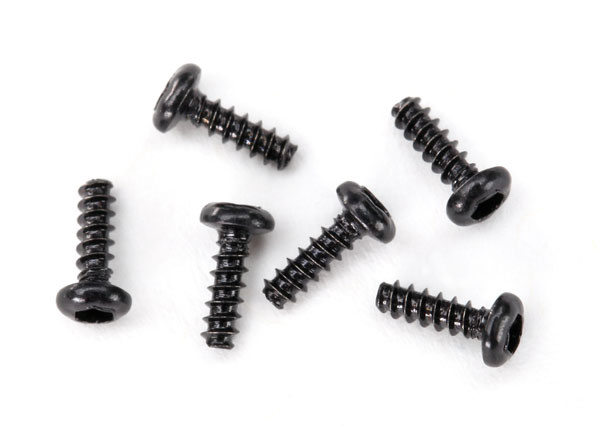 Screws, 1.6x5mm button-head, self-tapping (hex drive) (6)