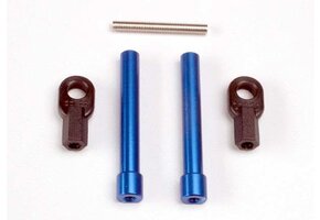Traxxas Bellcrank posts, aluminum (2)/ steering link threaded rod (3x25mm)/ long rod ends (2)