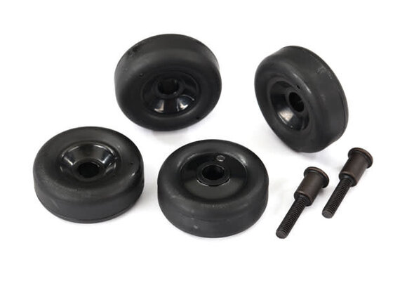 Traxxas Wheels (4)/ axles (2) (for T-Maxx /E-Maxx wheelie bar)