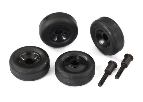 Wheels (4)/ axles (2) (for T-Maxx /E-Maxx wheelie bar) TRA4976