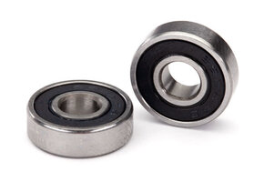 Ball bearing, black rubber sealed (6x16x5mm) (2)  TRA5099A