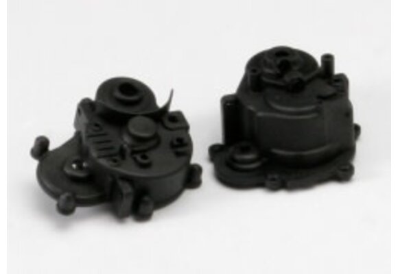 Gearbox halves (front & rear)/ rubber access plug/ shift detent ball/ spring/ 4mm GS/ shift shaft seal, glued