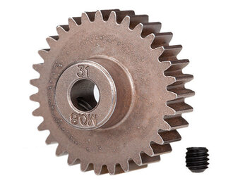 Traxxas Gear, 31-T pinion (0.8 metric pitch, compatible with 32-pitch) (fits 5mm shaft)/ set screw