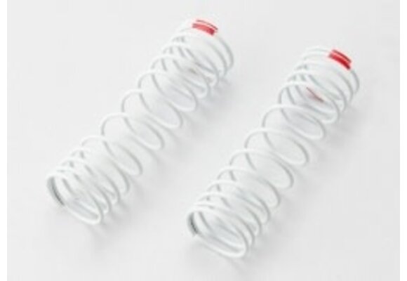 Traxxas Springs, front (white) (progressive rate) (2) (fits #5862 aluminum Big Bore shocks)