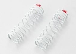 Springs, front (white) (progressive rate) (2) (fits #5862 aluminum Big Bore shocks)  TRA5860