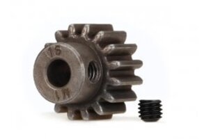 Traxxas Gear, 16-T pinion (1.0 metric pitch) (fits 5mm shaft)/ set screw (for use only with steel spur gears)