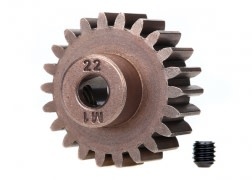 Gear, 22-T pinion (1.0 metric pitch) (fits 5mm shaft)/ set screw (for use only with steel spur gears)