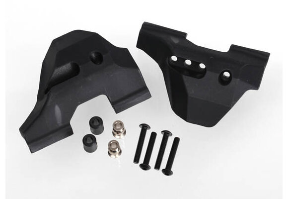 Traxxas Suspension arm guards, front (2)/ guard spacers (2)/ hollow balls (2)/ 3X16mm BCS (8)