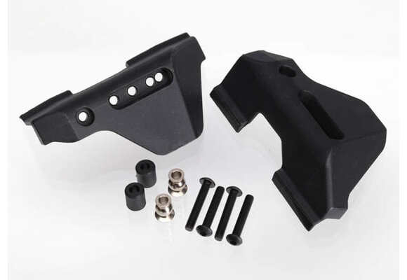 Traxxas Suspension arm guards, rear (2)/ guard spacers (2)/ hollow balls (2)/ 3X16mm BCS (8)
