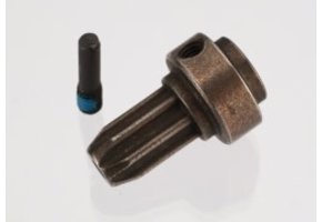 Traxxas 6888X Drive hub, front, hardened steel (1)/ screw pin (1)