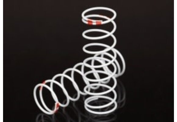 Traxxas Spring, shock, white (GTR xx-long) (0.711 rate orange) (1 pair)