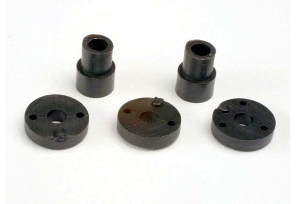 Traxxas 2669 Piston head set (2-hole (2)/ 3-hole (2))/ shock mounting bushings & washers (2) (Big Bore Shocks)