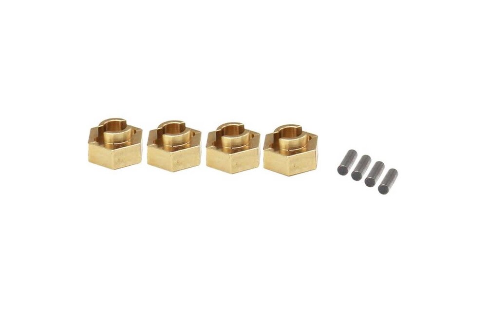 Brass Stock Wheels hub 7mm hex SCX24