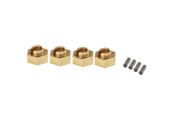 Brass Stock Wheels hub 7mm hex SCX24