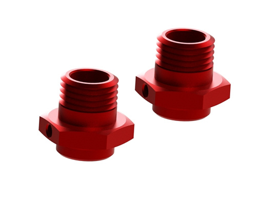 ARAC9416 Wheel Hex Alumn 17mm/16.5mm Red (2)