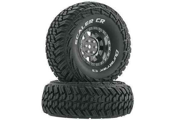 Duratrax Scaler CR C3 Mntd 1.9" Crawler Blk/Chrome (2)