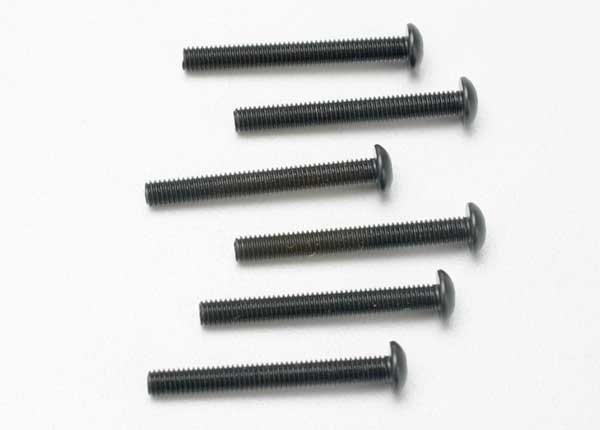 Screws, 3x25mm button-head machine (hex drive) (6)  TRA2581
