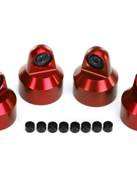 Traxxas Traxxas Shock caps, aluminum (red-anodized), GTX shocks (4)/ spacers (8) TRA7764R