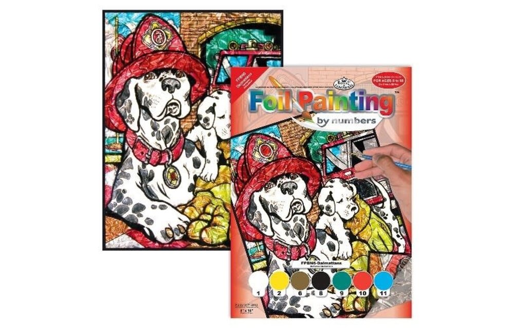 Dalmatian Dogs Foil Paint by Number