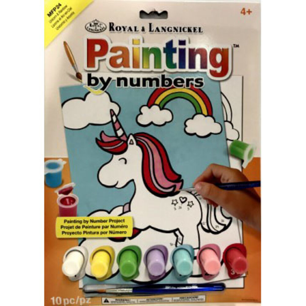 Unicorn and Rainbow Paint by Number Warrenton Hobby Shoppe