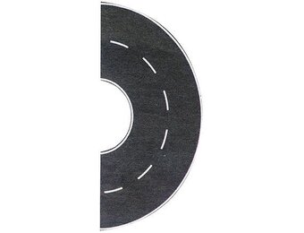 Busch  H.O. curve,stick-on roadway