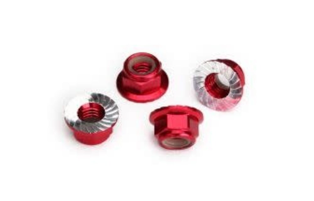 Nuts, 5mm Flanged Red TRA8447R