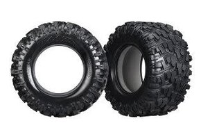 Traxxas Tires, Maxx AT (left & right) (2)/ foam inserts (2)
