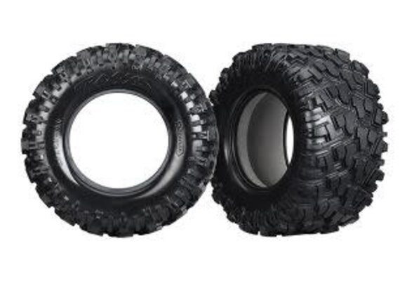Traxxas Tires, Maxx AT (left & right) (2)/ foam inserts (2)