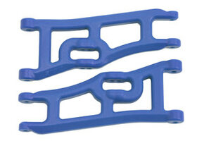 RPM Wide Front A-arms, Blue; Traxxas Rustler Stampede